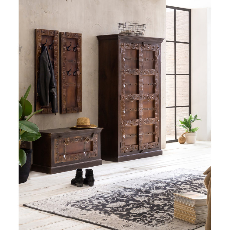 Latitude Vive Makou Solid Wood Hall Tree with Shoe Storage Wayfair.co.uk